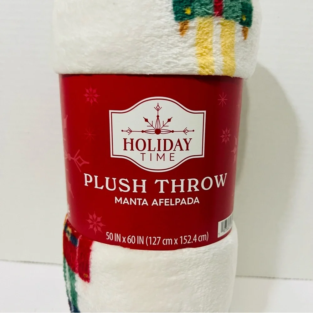 Holiday Time Plush Throw Blanket  Christmas Design 50